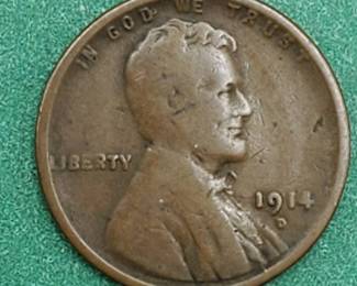 1914-D Lincoln Cent Rare KEY Great Color