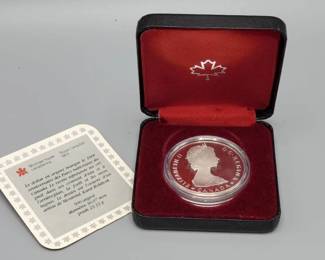 1985 Canada National Park Dollar on Case 50% Silver
