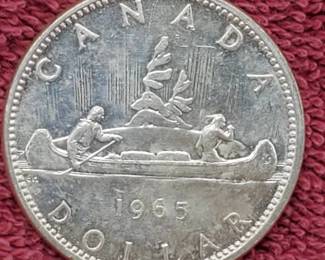 1965 Canada Silver Dollar 80% Silver