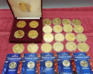 22 Grand Casino Tokens in Airtites & 5 State Quarters