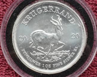 1 Troy Oz Silver 2020 Krugerrand
