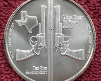 1 Troy Oz Silver Round Guns Up