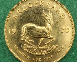 1979 Gold Kruggerand 1 toz Fine Gold, South Africa