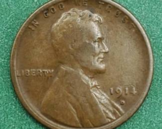 1914-D Lincoln Cent Rare KEY Great Color