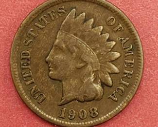 1908-S Indianhead Cent Higher Grade KEY Problem Free