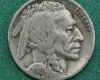 1918-S Buffalo Nickel Full Date