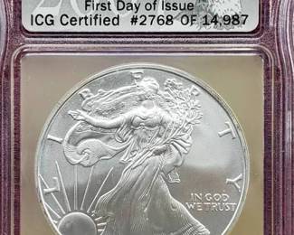 2007 American Silver Eagle ICG MS70