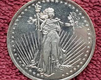 1 Troy Oz Silver Round Silvertowne
