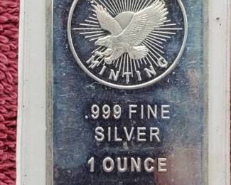 1 Troy Oz .999 Silver Sunshine Bar