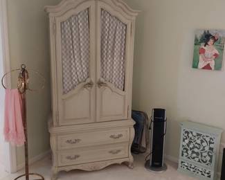 armoire, towel rack