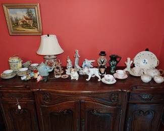 pottery, figurines, Hummel, tea sets