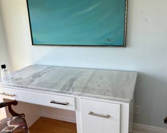 Modern desk
Custom made with marble top