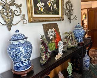 Pair of
Blue and white ginger jars