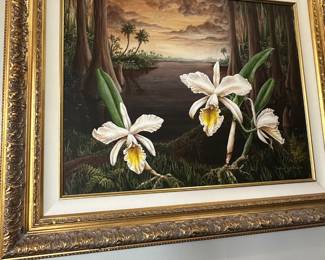 Oil on canvas mangroves with 2 orchids
This is beautiful