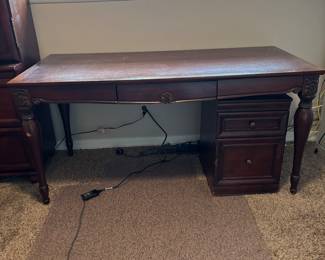 Vintage Wooden Desk with Drawer