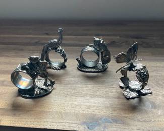 Vintage Silver-Plated Napkin Rings Lot