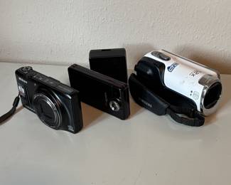 Nikon Coolpix Digital Camera and Samsung Mini Camcorder Lot