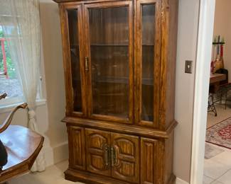 Vintage Oak Display Cabinet
