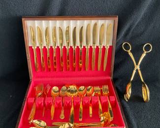 Gold Plated Flatware Set