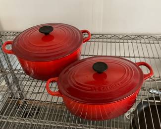 Le Creuset Red Cast Iron Dutch Ovens