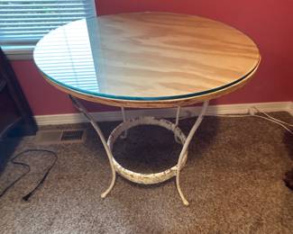 Vintage Wicker Table and Plant Stand