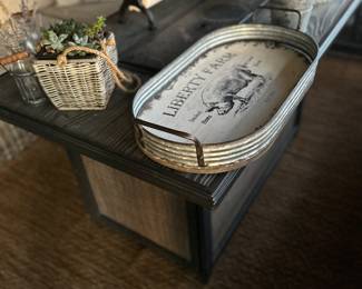 Firepit with decor