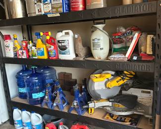 Cleaning items and Gladiator shelf