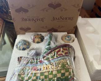 Jim Shore sleigh with ornaments, new