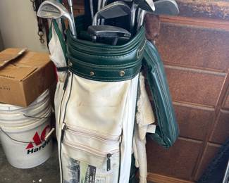 MacGregor golf clubs and bag