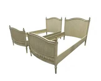 Antique Painted Louis XVI Style Twin Beds