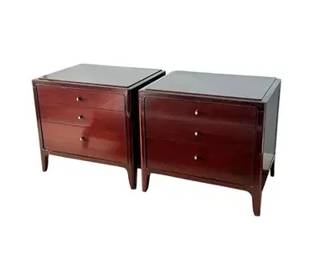 Barbara Barry for Baker Three Drawer Commodes, Pair
