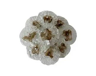 Mazzega Murano Disc Flush Mount Light Fixture