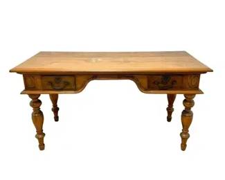 Vintage Desk with Turned Legs and Heart Locks