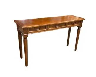 Three Drawer Wood Console Table
