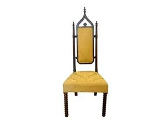 Antique Victorian Child's Side Chair, Yellow