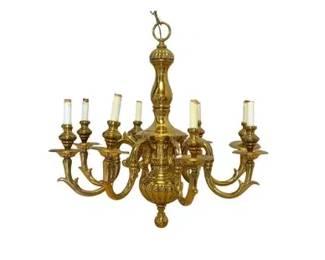 Eight-Arm Solid Brass Chandelier