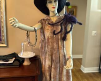 OPEN FROM RABBIT JACKET, JEWELRY, SPIDER, MANNEQUIN & HAT ARE FOR SALE