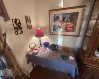Beautiful coloured glass items