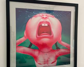 "Crying Girl" silkscreen print. Yin Jun (b. 1974)