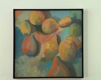 George A Peterson “Bubbles" Original Oil on Canvas. Approx 31 x 31