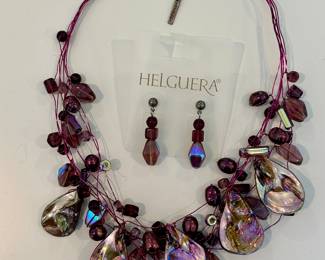Helguera necklace and earrings