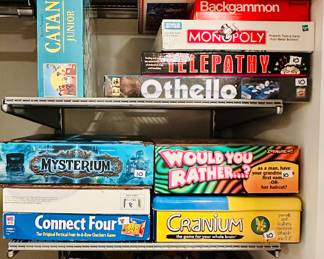Lots of board games and puzzles