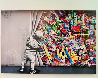 “Behind the Curtain” Banksy