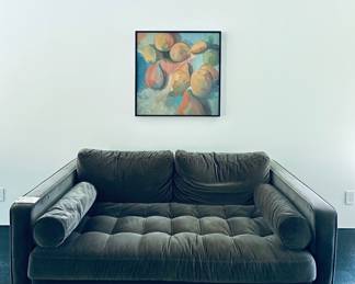 Woolworth grey tuffed sofa