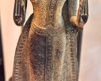 Thai gilded bronze standing Buddha