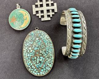 Vintage pendants and cuff