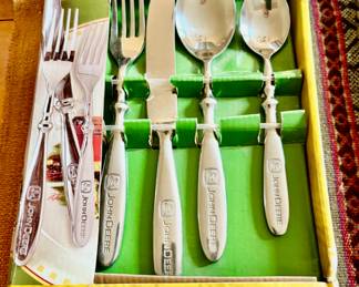 Vintage John Deere flatware set
