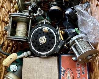 Large selection of vintage fishing reels