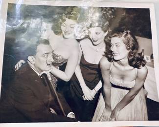 Black and white photo featuring Salvador Dali