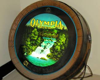 Olympia beer barrel sign (motor needs repair)